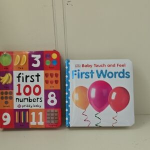 Baby Books - First 100 Numbers & DK First Words Board Book Set Of 2